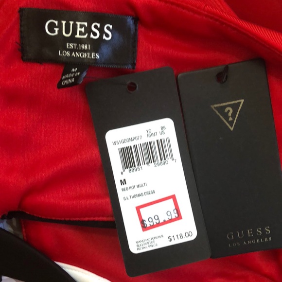 Guess - Red/Black Dress - Picture 4 of 8